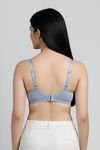 Zivame Beautiful Basics Double Layered Non Wired 3/4th Coverage T-Shirt Bra - Blue Blizzard — thumbnail 3